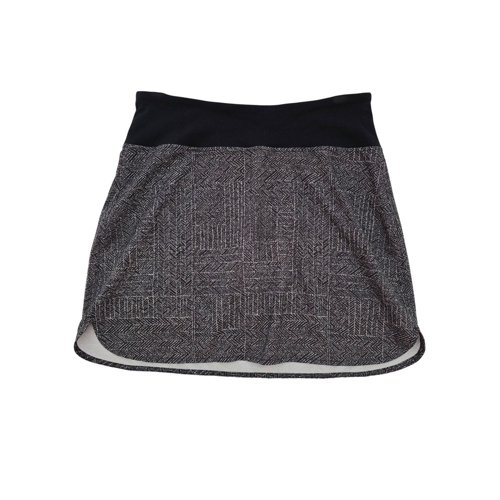 Tuff Athletics Women's Grey Chevron Active Workout Athletic Skort M